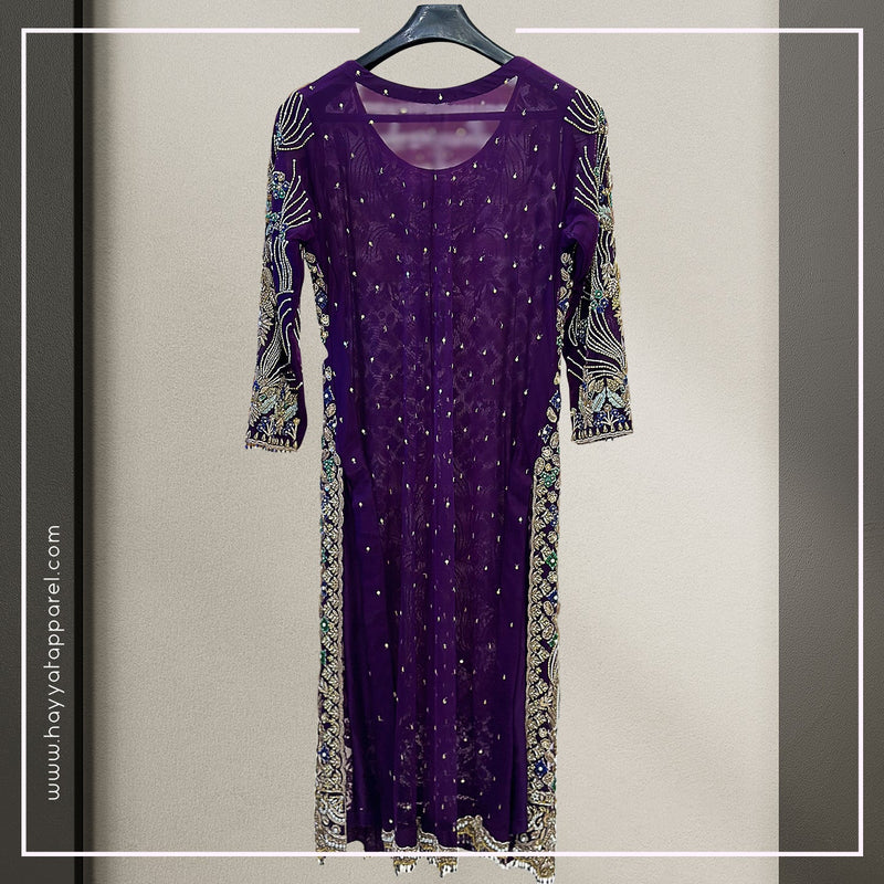 Bareeze Net Purple - Luxury Pret - HAYYAT APPAREL