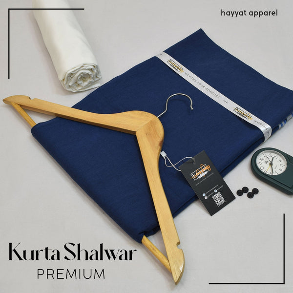 Blue - Cotton Kurta Shalwar - HAYYAT APPAREL