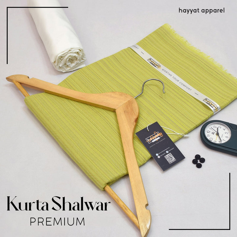 Light Green - Cotton Kurta Shalwar - HAYYAT APPAREL