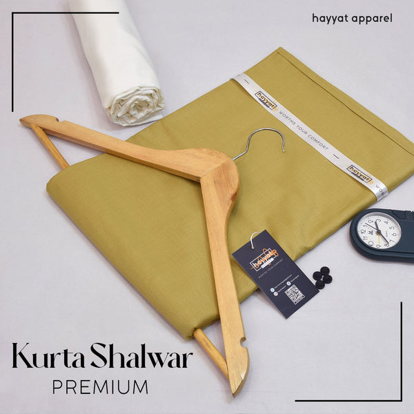 Mustard - Cotton Kurta Shalwar - HAYYAT APPAREL