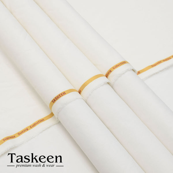 Taskeen premium Wash & Wear - Off White - HAYYAT APPAREL