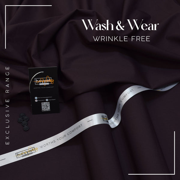 Wrinkle Free Wash & Wear - Wine Purple - HAYYAT APPAREL